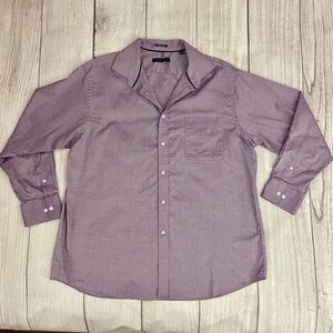TOMMY HILFIGER Men’s Purple Button Down Shirt Wrinkle Free Stretch Size XL